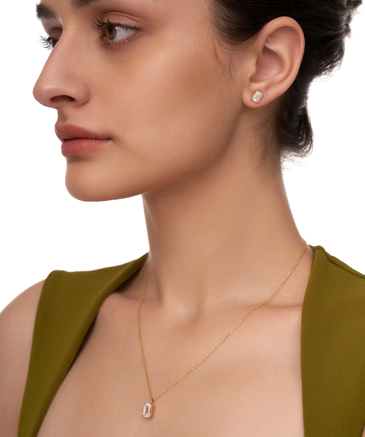 Luminous Radiant Cut Solitaire Pendant Necklace
